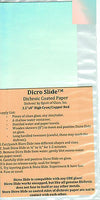 FULL SHEET DICRO SLIDE Dichroic Coated Paper High Cyan shifts to Copper Red COE
