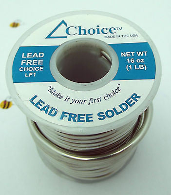 CHOICE LEAD FREE SOLDER Brand 16 oz Spool Stained Glass and Pendant Craft Jewelry- 