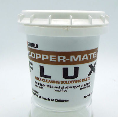 4 oz  COPPER-MATE PASTE FLUX Canfield Stained Glass  Soldered Art Pendant Craft- 