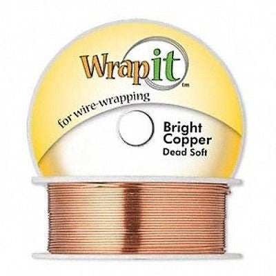 Best Seller Wrap It!  WRAPPING WIRE BRIGHT COPPER DEAD SOFT 20 GA 80 feet ROUND- 
