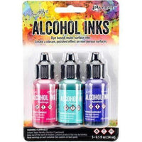 Tim Holtz Ranger ALCOHOL INK SETS Three 1/2 oz bottles CHOICE Coordinated Colors-Model Beach Deco