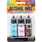 Tim Holtz Ranger ALCOHOL INK SETS Three 1/2 oz bottles CHOICE Coordinated Colors-Model Retro Cafe'