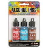 Tim Holtz Ranger ALCOHOL INK SETS Three 1/2 oz bottles CHOICE Coordinated Colors-Model Rodeo