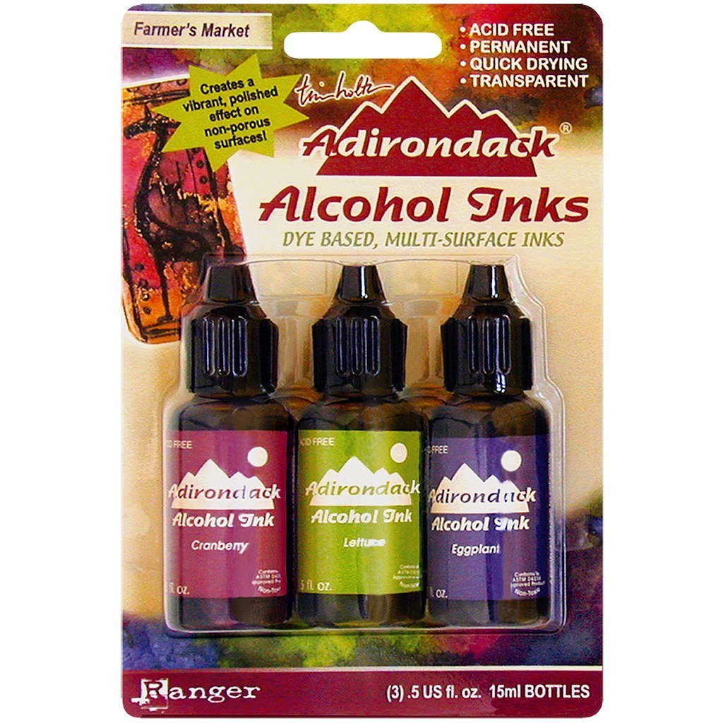 Tim Holtz Ranger ALCOHOL INK SETS Three 1/2 oz bottles CHOICE Coordinated Colors-Model Farmer's Market