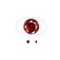 One Large 8mm Round Cubic Zirconia Choice Set or Fire In Metal Art Clay PMC-Variety/Type Garnet Red