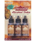 Tim Holtz Ranger ALCOHOL INK SETS Three 1/2 oz bottles CHOICE Coordinated Colors-Model Cabin Cupboard