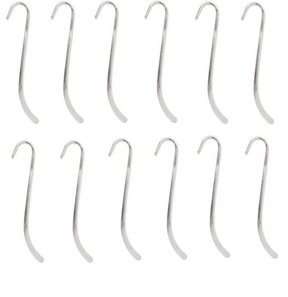 12 BEADSMITH Quality Silver PLATED BOOKMARK Findings 4 3/4 x 1" Shepherds Hook- 