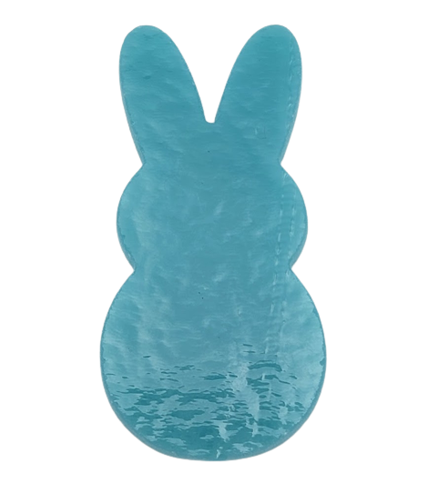 90 COE Precut BUNNY Rabbit Easter Glass 1 x 2 inches Choice of Color Fusing-Color Turquoise Blue