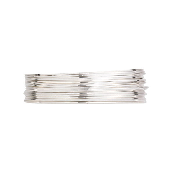 22ga Argentium® Half Hard Round Solid Sterling Silver Five Feet Wrapping Wire Made in the US- 