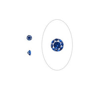 One Large 8mm Round Cubic Zirconia Choice Set or Fire In Metal Art Clay PMC-Variety/Type Blue Spinel