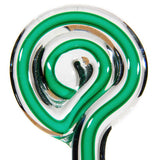 Filigrana Moretti Effetre 13" Choice Crystal w Colored Cores Single Rod 104 COE-Model Crystal Green White 228