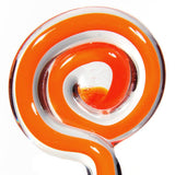 Filigrana Moretti Effetre 13" Choice Crystal w Colored Cores Single Rod 104 COE-Model Orange in Crystal 244