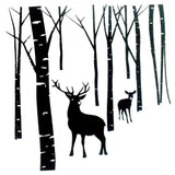 Choice ANIMAL NATURE Glass Enamel Fusing Decal Trees Fish Birds Deer Heron Bear-Style & Size Forest Deer 1.5" x 1.5"