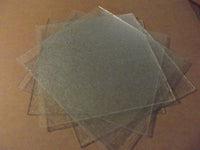Six 12x12 in Stained Glass Sheets DOUBLE GLUE CHIP Clear Frosty Background Glass- 