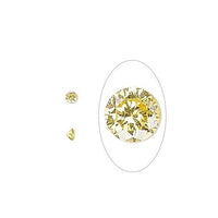 One Large 8mm Round Cubic Zirconia Choice Set or Fire In Metal Art Clay PMC-Variety/Type Yellow Topaz