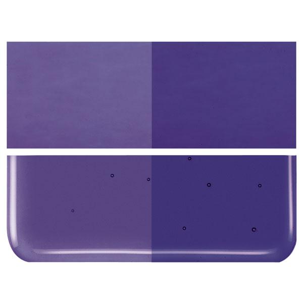 1128 Deep Royal Purple Transparent 90 COE Bullseye Fusing Glass Sheet 5x5 inch 3mm 90COE- 