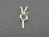 One Piece 6mm Fine Silver Bail Pendant Component Fire with PMC Art Clay Silver Setting- 