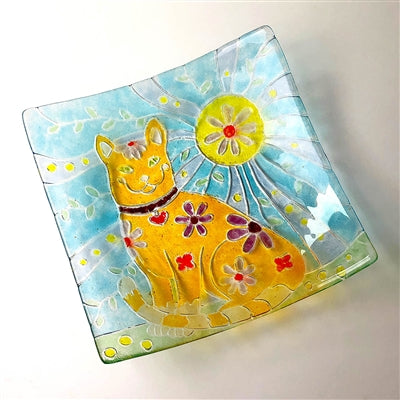 Cat Texture Plate Tile 10" Glass Fusing Mold Creative Paradise DT40 Supplies- 