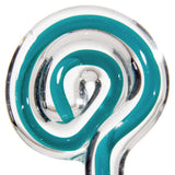 Filigrana Moretti Effetre 13" Choice Crystal w Colored Cores Single Rod 104 COE-Model Petro Green in Crystal 218