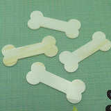 96 COE Dog Bone Glass Precut Fusing Mosaics Top or Base 3 1/2" Wide 96COE-Color Wispy White