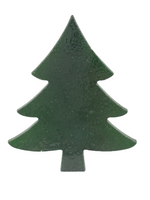 96 COE Pine Christmas Tree Green Aventurine Clear Base 3" Tall Ornament-Color Aventurine Green