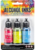 Tim Holtz Ranger ALCOHOL INK SETS Three 1/2 oz bottles CHOICE Coordinated Colors-Model Dockside Picnic