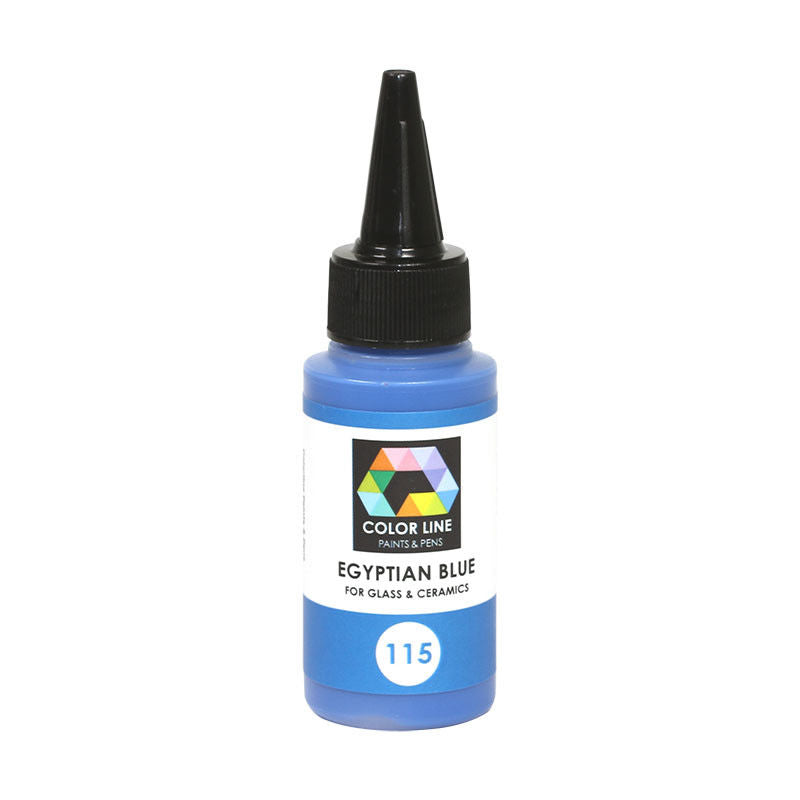 Color Line Fusing Ceramics Paints Bullseye 2.2 oz Bottles CHOICE Supplies Enamel-Model 115 Egyptian Blue