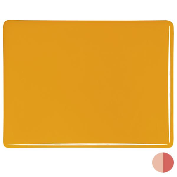 0320 Marigold Opal 90 COE Bullseye Fusing Glass Sheet 5x5 inch 3mm Striker 90COE- 