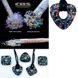 Dichroic Frit Flakes 96 COE Sample Pack 7 1/4 oz Tubes Glass Rainbow Green Red +- 