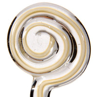 Filigrana Moretti Effetre 13" Choice Crystal w Colored Cores Single Rod 104 COE-Model Ivory in Crystal 264