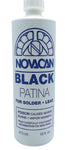 16 oz PATINA FOR STAINED GLASS Novacan BLACK for Solder Lead CHEMICALS ORMD