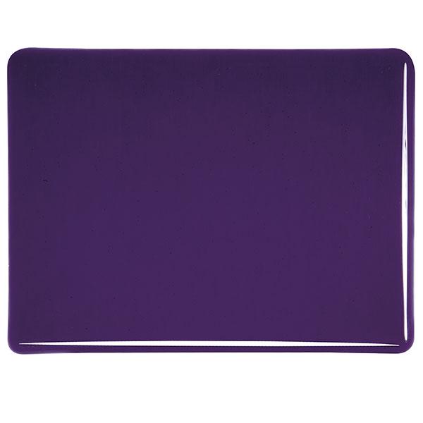 1128 Deep Royal Purple Transparent 90 COE Bullseye Fusing Glass Sheet 5x5 inch 3mm 90COE- 