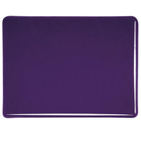 1128 Deep Royal Purple Transparent 90 COE Bullseye Fusing Glass Sheet 5x5 inch 3mm 90COE- 