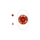 One Large 8mm Round Cubic Zirconia Choice Set or Fire In Metal Art Clay PMC-Variety/Type Ruby Red