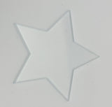 STARS! 96 COE 1 2 3 in Fusing Glass Supplies Red Yellow Blue Clear White Philly-Model Clear 3"