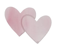 96 COE Double Heart 2 Piece Cluster Fusing Glass Precut Shapes Valentine's Day-Color Pink White Streaky