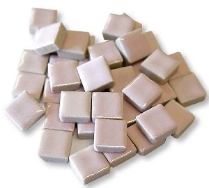 Pink 3/8" Ceramic Tiles 4 ounce Package About 125 Pieces Small Mosaics Glazed Crafts Doll House- 