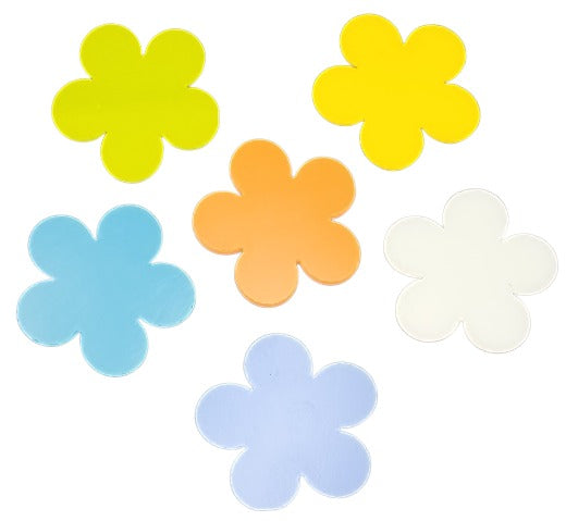 "Happy" Flowers 96 COE Precut Glass Design Shape Choice of Color/Size- 