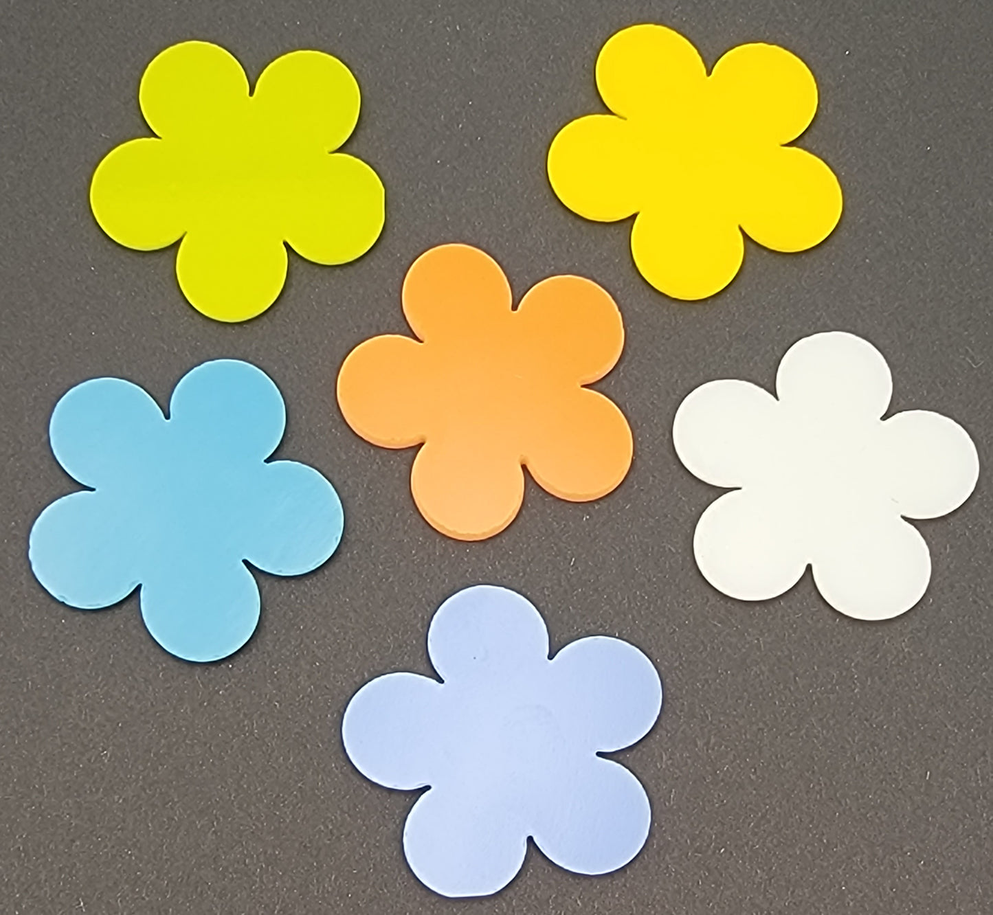 "Happy" Flowers 96 COE Precut Glass Design Shape Choice of Color/Size- 