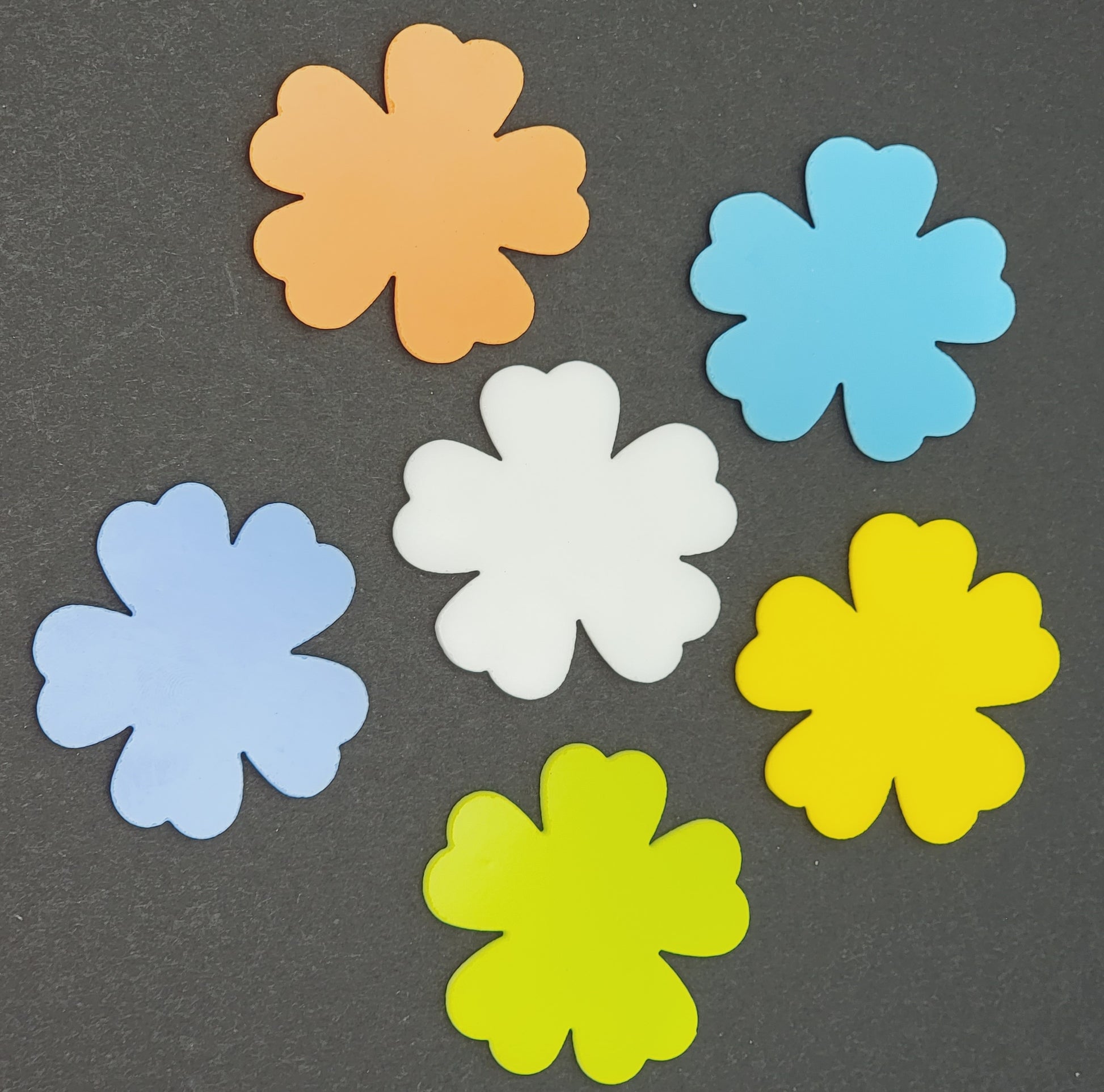 LUCKY Flowers 96 COE Precut Glass Design Shape Choice of Color and Size- 