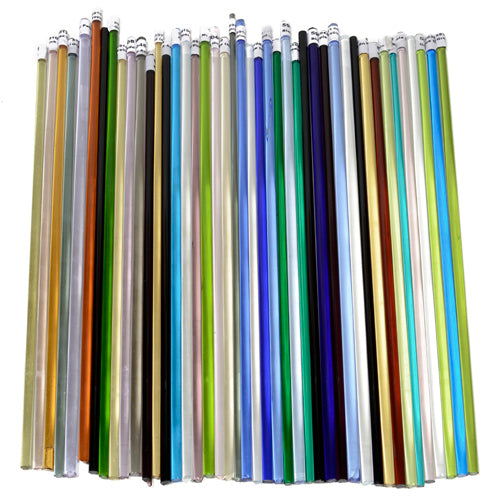 242 Lapis Medium Pastel 8 oz Genuine Moretti Effetre Glass Rods Italy 104 COE- 