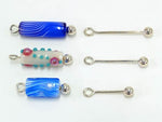 Aanraku Bead Pins Necklace Earrings set of Five Pieces Lampworking Finding 1" 1.25" 1.5"-Size 1"