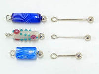 Aanraku Bead Pins Necklace Earrings set of Five Pieces Lampworking Finding 1" 1.25" 1.5"-Size 1"