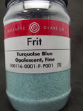 Turquoise Blue Opal Bullseye 90 COE GLASS FRIT FINE 16 oz One Pound